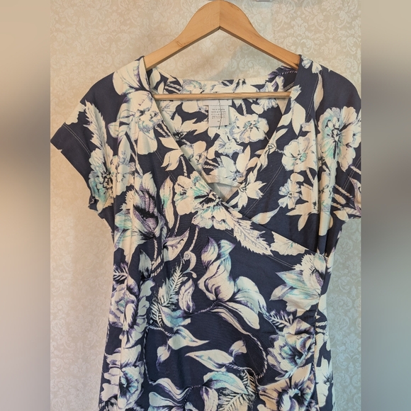 Soft Surroundings Faux Wrap Floral Dress Sz. Medium - Picture 2 of 10
